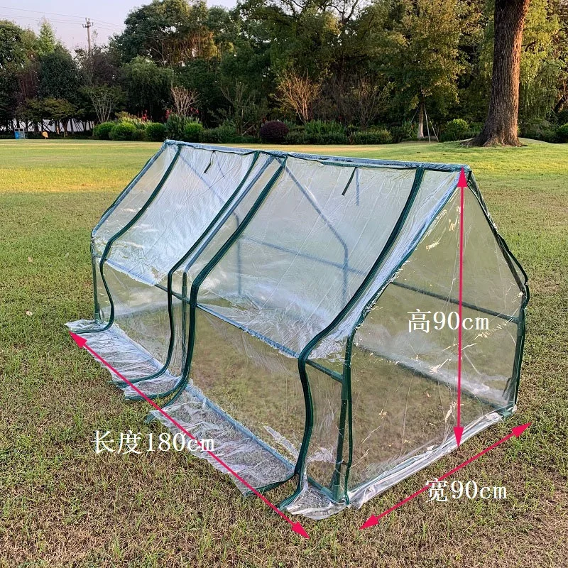 Description Picture 3 of itemNo Frame 180x90x90CM PE PVC Plants Greenhouse Home Balcony Flower Potted Rainproof Cover Outdoor Garden Keep Warm Shed Brooder