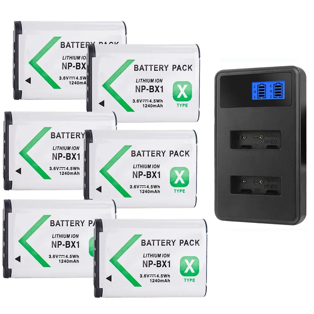 1240mAh 3.6V NP-BX1 Rechargeable Battery Sony RX100 H400 RX1R HX300 HX400 HX50 M6 M7 X3000R X3000 AS300 WX350 Camera