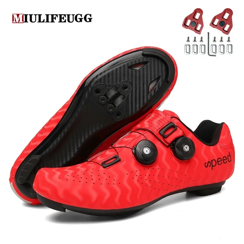 Speed Cycling Flat Shoes MTB with Clits Route Men Road Dirt Bike Sneakers Racing Women Bicycle Mountain Footwear Cleat Spd