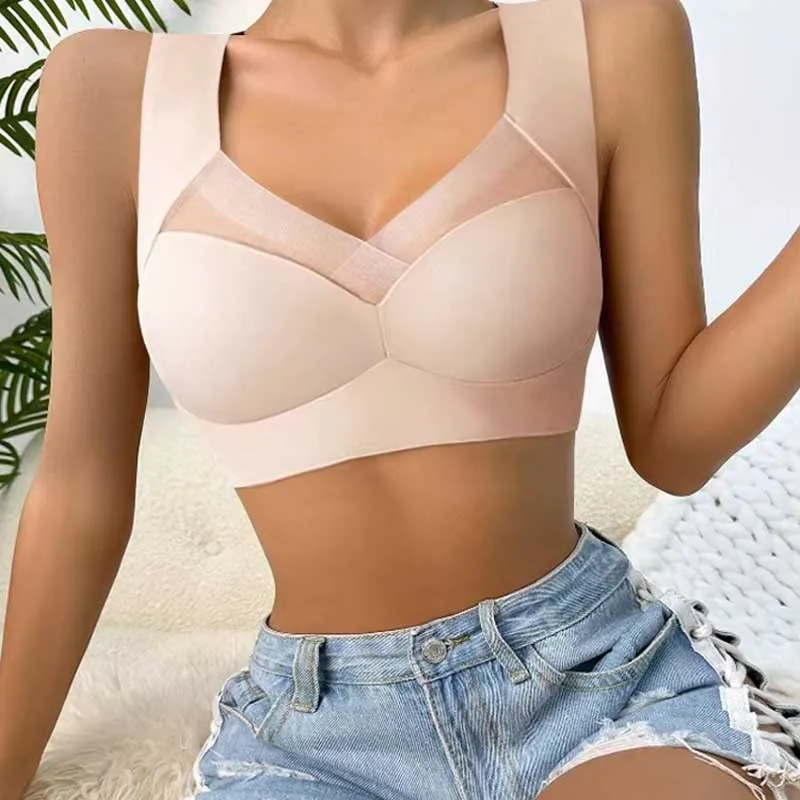 Women's sports bra invisible seamless breathable comfortable elastic shockproof without steel rings