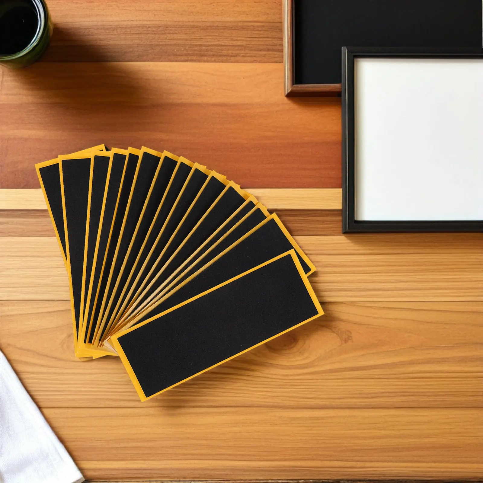 15Pcs 핑거보드용 블랙 폼 그립 테이프 강력한 접착력 단일 측면 미끄럼 방지 표면 정밀한 장인정신 일상 사용