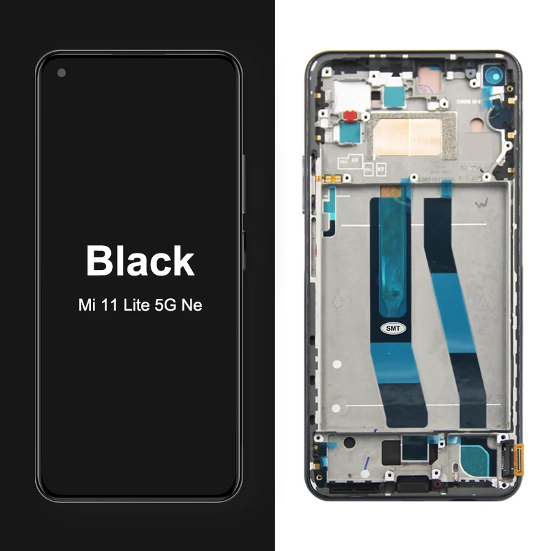 ECRAN NOIR COMPATIBLE PREMIUM SUR CHASSIS XIAOMI 11 LITE NE 5G - 11