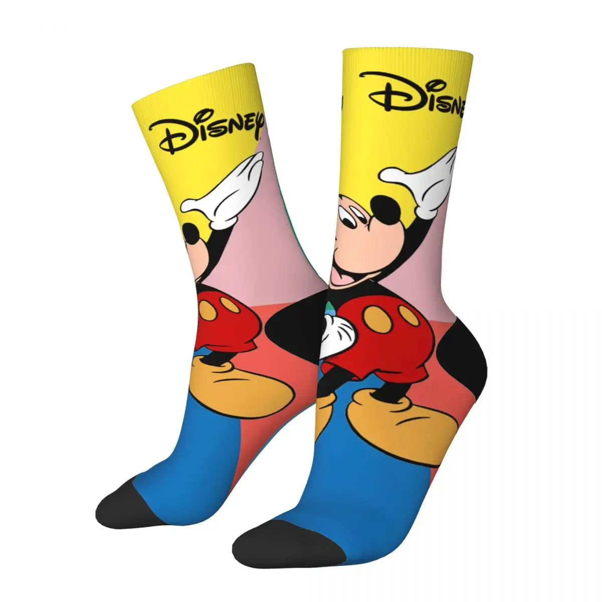thumbnail image 1 of Calcetines de compresión unisex para hombre, divertidos y divertidos, con estampado de Mickey Mouse, estilo Harajuku, sin costuras y con estampado de Happy Crew., 1 of 7