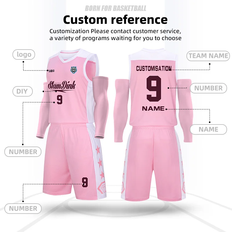 Basketball Training Clothes Men Women Adult Kids Customizable Quick-drying Breathable Jersey Uniform Shirts Tracksuit
