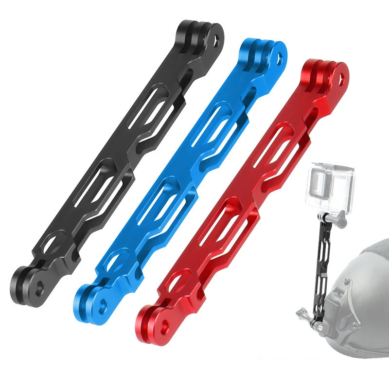Gopro 9 8 7 6 CNC 알루미늄 합금 금속 확장 막대 액세서리 용 셀카 확장 암 확장 막대 헬멧 마운트