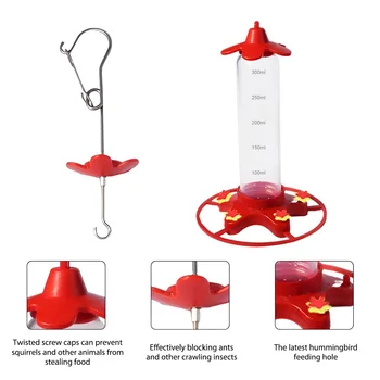 Garden Hummingbird Drinker Hanging Outdoor Bird Feeder Anti-ants Leakproof Easy To Clean Outdoor Garden Decoration - Image 6