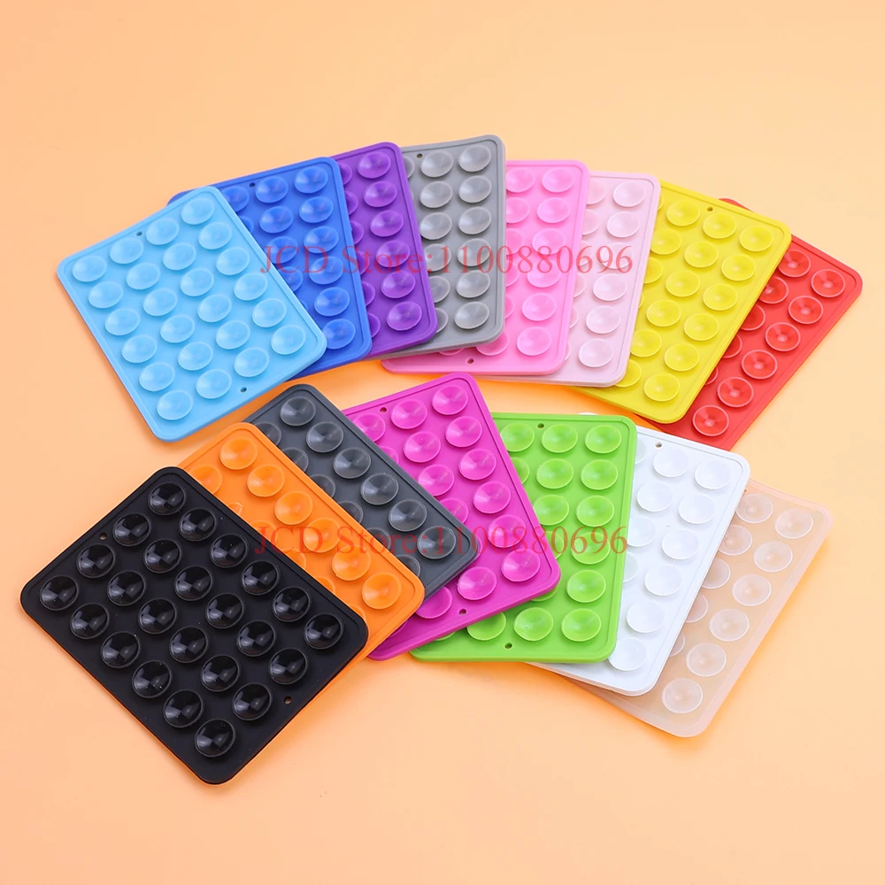 Dual Pack Silicone Suction Grip Phone Stands with Anti-Slip, Hands-Free Design