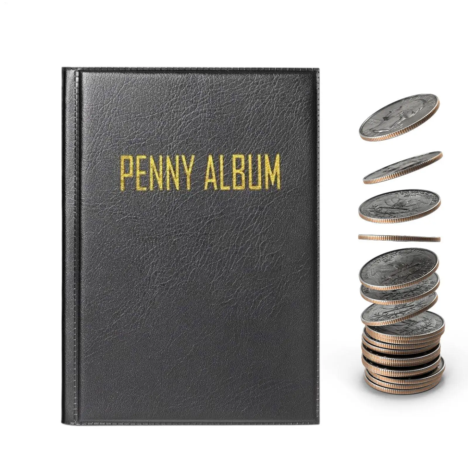 Mini Penny Coin Storage Bag 108 Pockets Coin Collection Holder Money Organizer Commemorative Coin Album Book for Collector Gifts