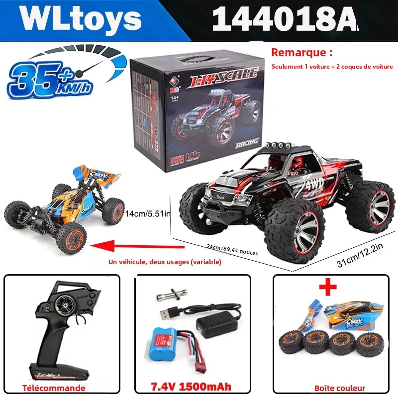 Voiture RC 4x4 Tout Terrain 2.4GHz - 144001/144010/144018