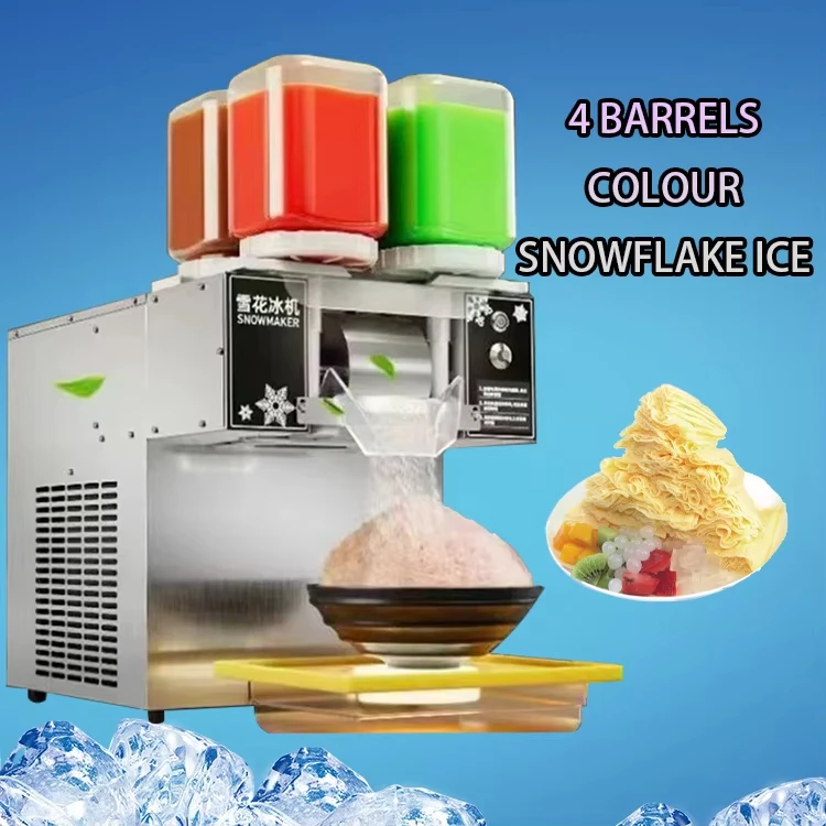Description Picture 2 of itemSnowflake Ice Machine New Design 120KG/24H Air-cooled Small Snow 4 Flavors Snow Ice Bingsu Shaver Smoothie Crusher 110V 220V