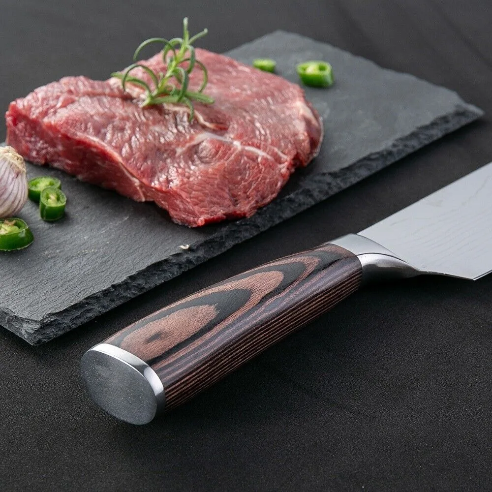 MDHAND 8 Inch Japanese Kiritsuke Knife German High Carbon Stainless Steel Ultra Sharp Meat Fish Sushi Kitchen Chef's Knife - Image 2