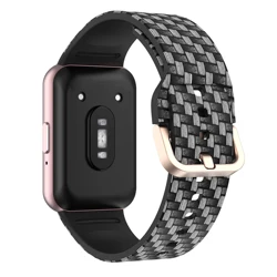 Patterned Silicone Strap - Colored Bracelet Wristband with Printed Design - Samsung Galaxy Fit 3 (Carbon fiber)
