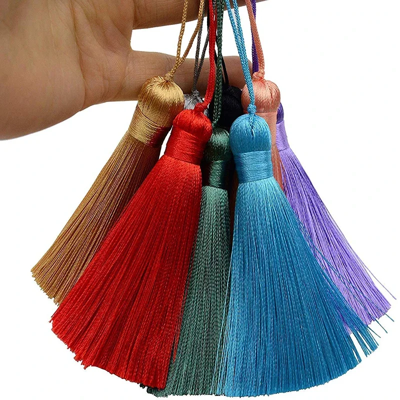 Tassel Accessories 5/10pcs Polyester Silk Handmade Hanging for crafts Jewelry Making DIY Home Decor Sewing Curtains