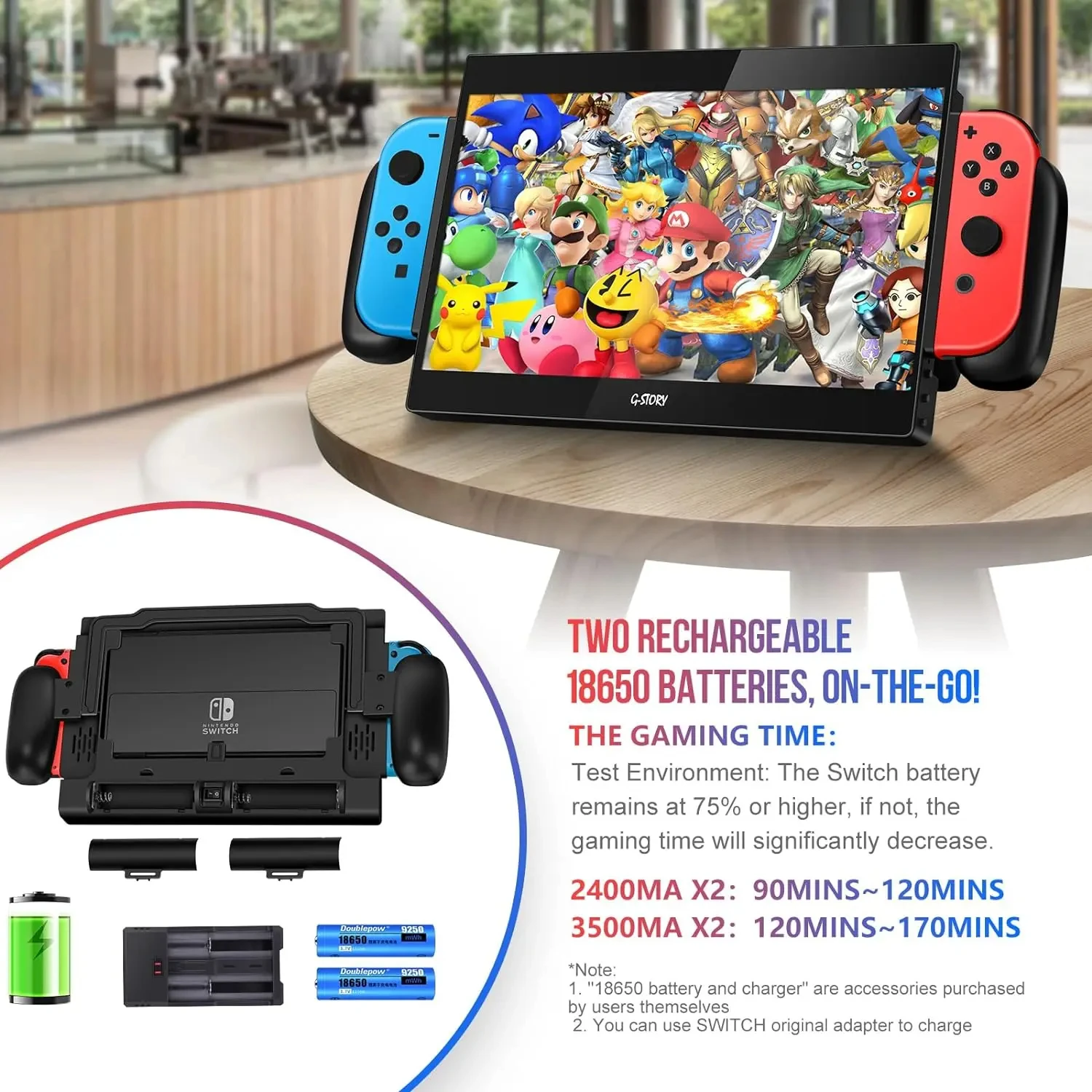 G-STORY Is Suitable for Handheld Devices with Portable Integrated Displays Suitable for Nintendo Switch Specific Displays