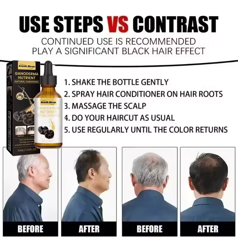 White Hair Killer Remove Gray Hair Restore Natural Hair Color In 7 days Effectively Repair Damaged Hair Maintain Hair Health New - Image 3