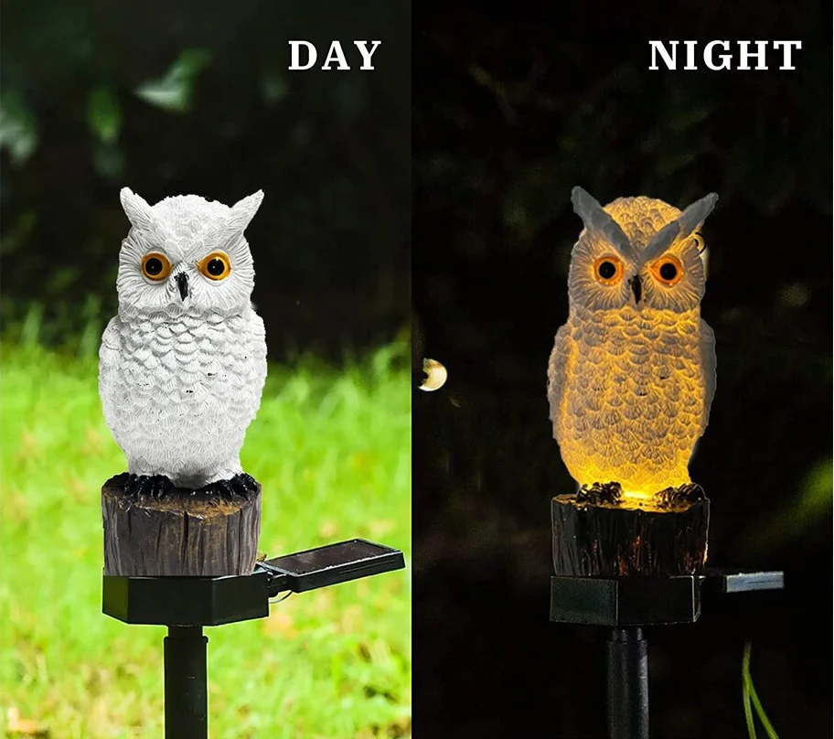 Garden Solar Owl Outdoor LED Light Out 1