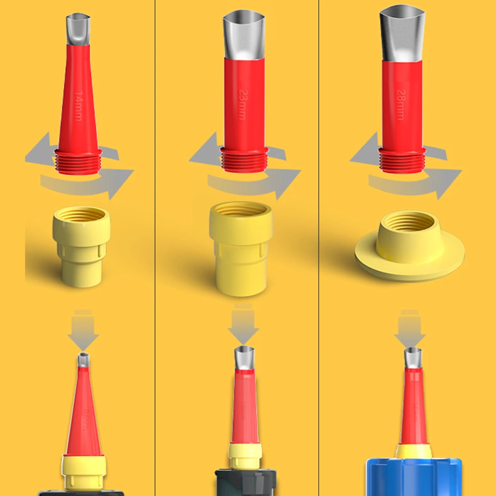 22PCS Stainless Steel Caulk Nozzle Applicator With Base Caulking Finisher Sealant Finishing Bathroom Sink Nozzle Adhesive Pistol