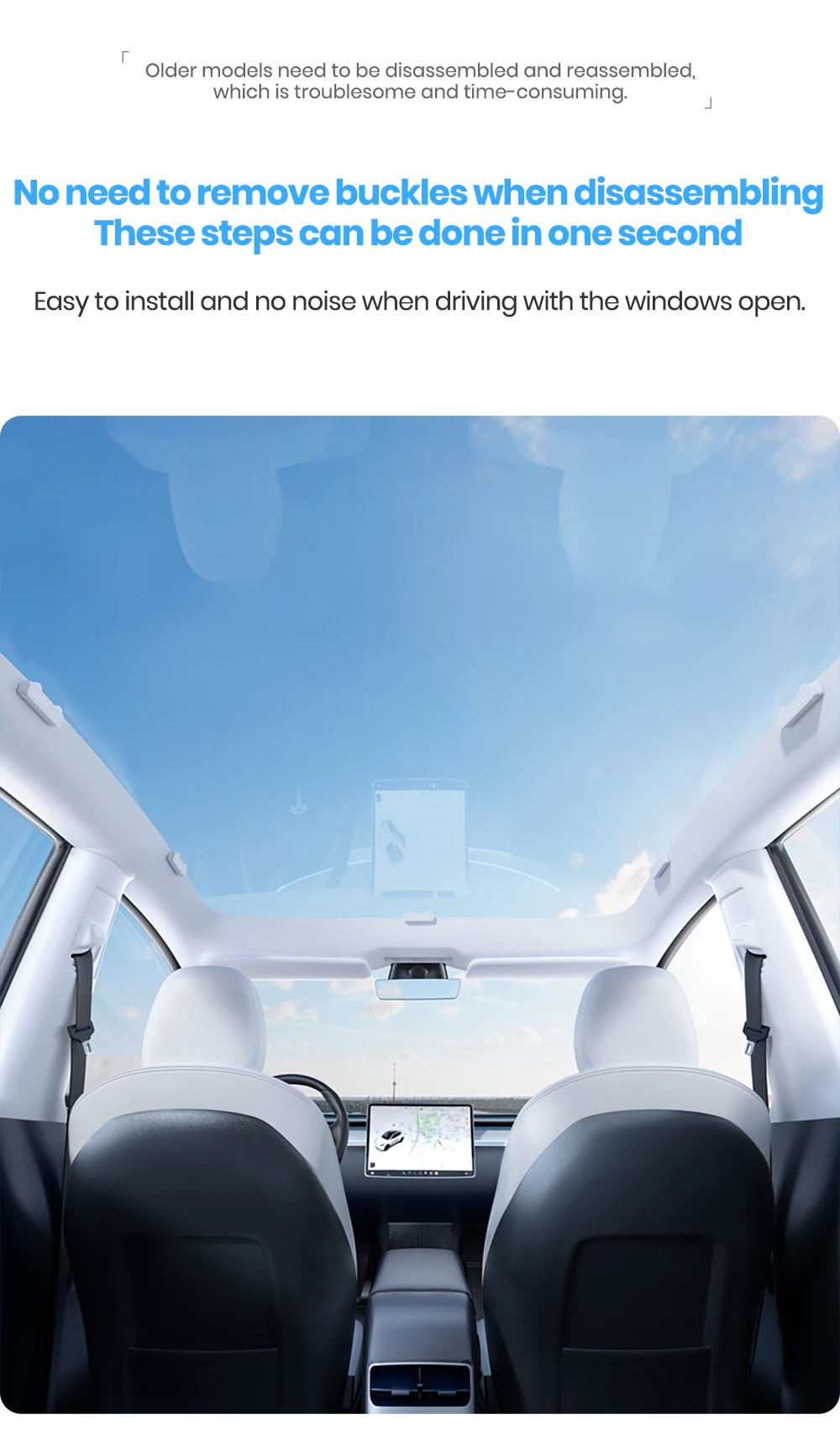 Sunroof honeycomb Sunshades For Tesla Model 3 Highland Model Y Juniper 2021-2025