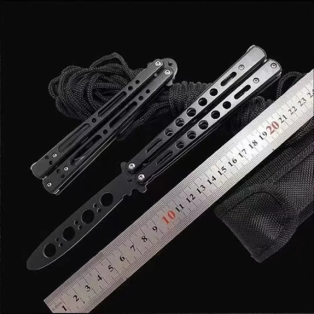 Trainer Butterfly Knife Metal Butterfly Steel Trainer Folding for Practicing Flipping Tricks