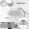 3pcs Wall Shelves, Acrylic Floating Shelves Small Clear Shelf Display Ledges Adhesive Hanging Shelves for Smart Speaker Action 3