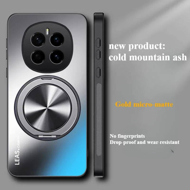 Luxury Acrylic Matte Bracket Shockproof Bumper Case Cover