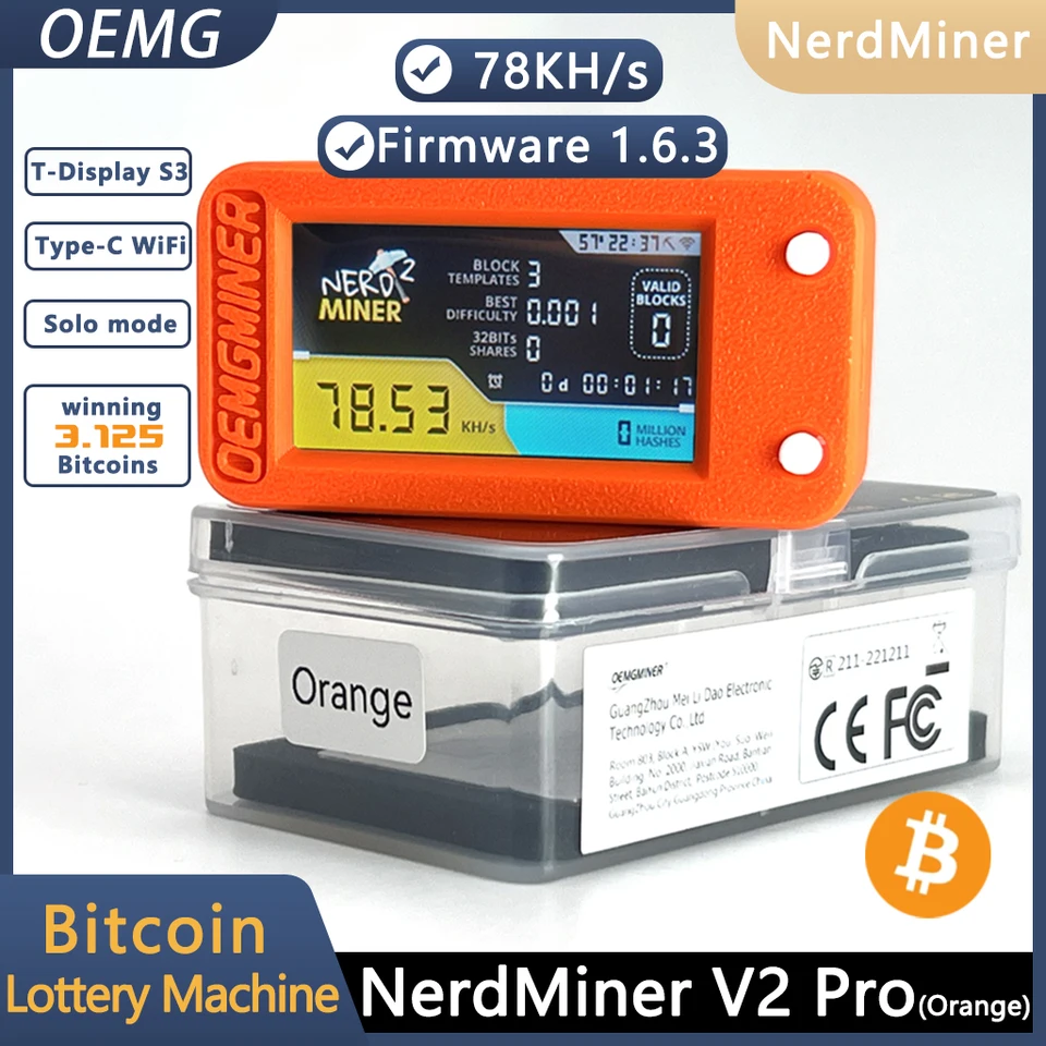 Nerdminer V2 Pro Miner 78/S ミニ ビットコイン 宝くじ マイナー 発光ファン付き BTC Solo 宝く  ビットコインマイナー NerdMiner V2 73KH/S 小型 USB BTC 暗号マイナーソロ宝くじマイナーミニディスプレイ付き  Luckyminer LV03 と同じ - AliExpress