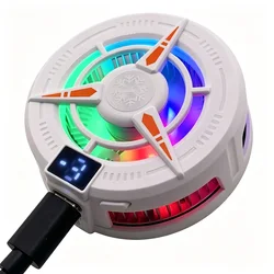 High - Performance Semiconductor Phone Cooler with Magnetic & Clip 2 - in - 1 Design and Digital Display for Gaming and Live Broadcasts (TL25 WH)