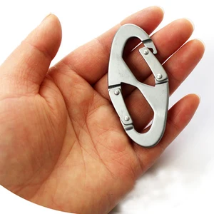 High Quality Aluminum Carabiner Snap Clip Hook Keychain Hiking Bottle 8 Shaped buckle Portable Outdoor Hang Buckle TSLM1