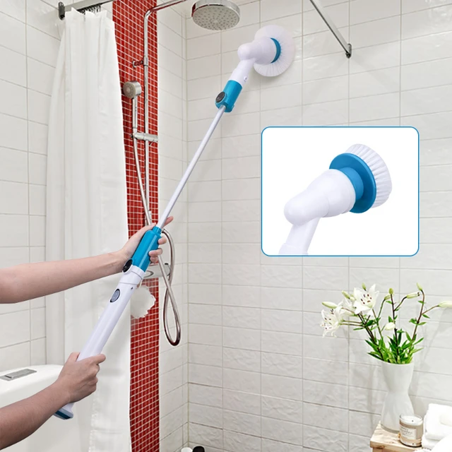 Cleaner Brush, Tub Tile Cleaner Brush with Long Handle, Shower Brush Small Cleaner Tool for Bathroom Bathtub Toilet Floor Kitchen Baseboard Cleaner