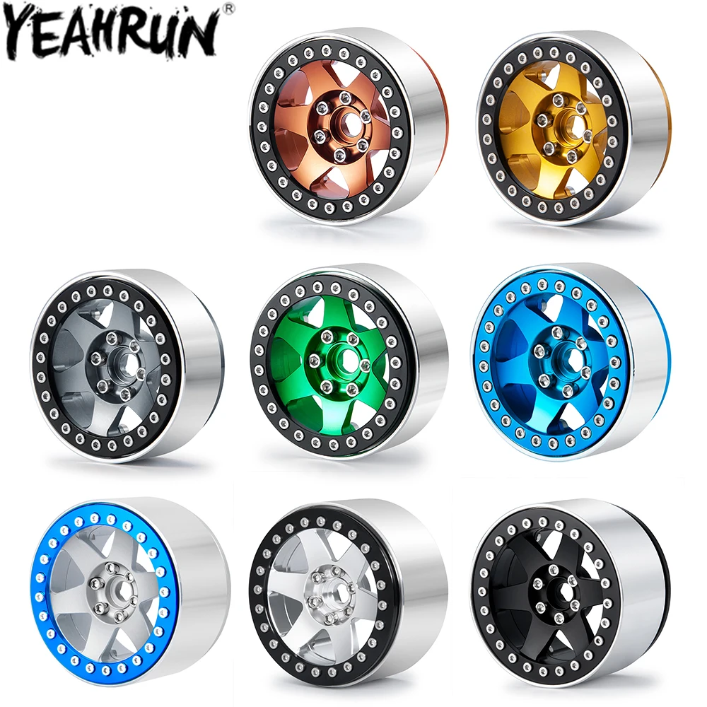 

YEAHRUN 4PCS Metal Wheel Hub 1.9 2.2Inch Beadlock Wheels Rim for 1/10 RC Crawler Car Axial Wraith SCX10 90046 TRX4 TRX6 D90 CC01