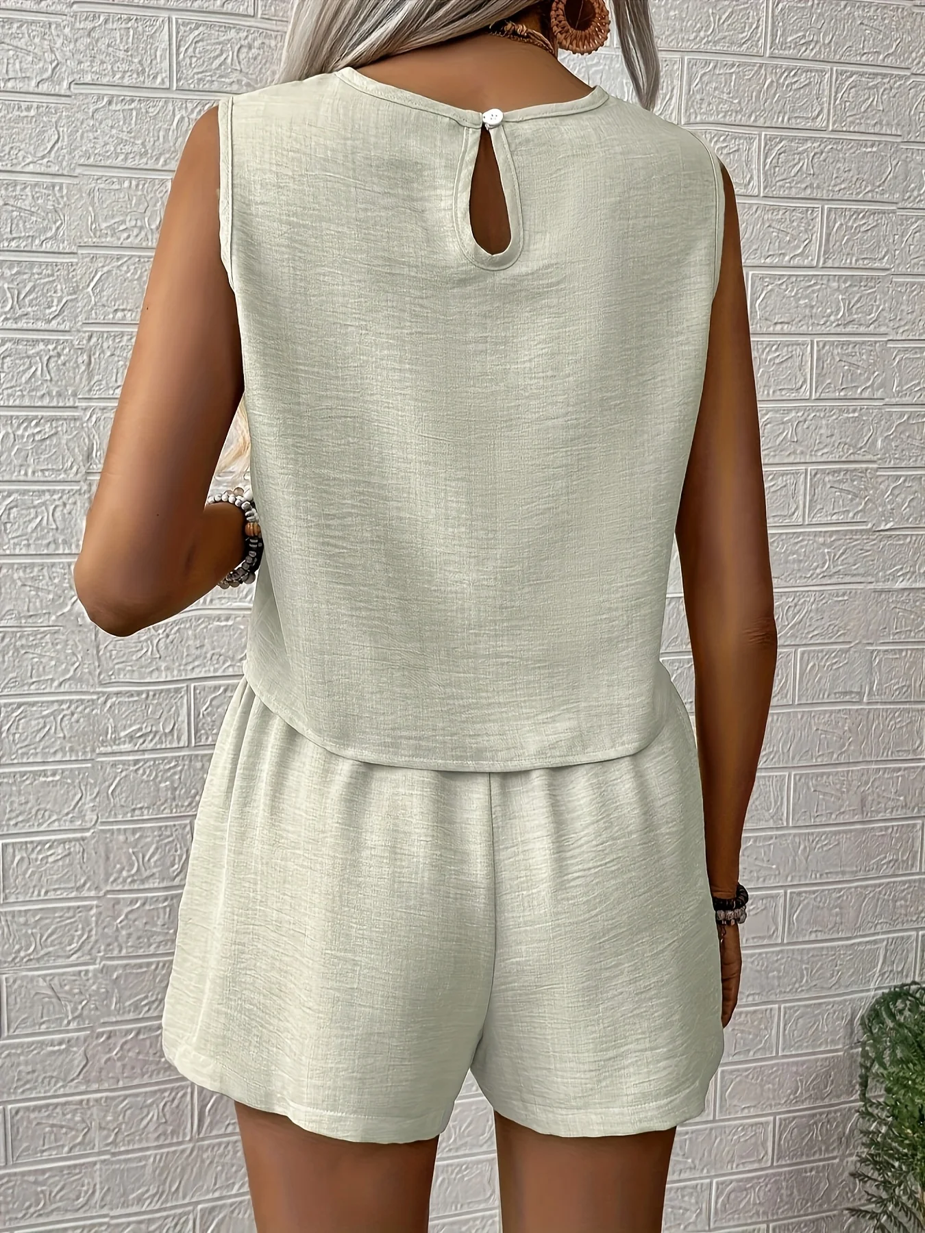 Apricot Ladies Large Size Woven Casual Set Comfortable Fashionable plus Size Outfit Women's Clothing Set Apricot 4
