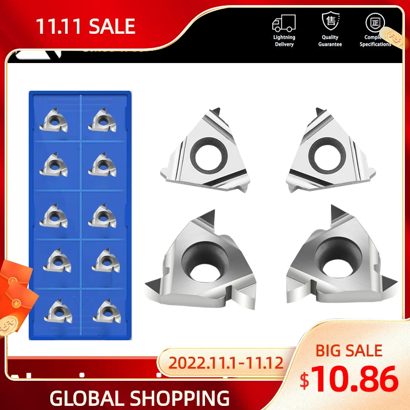 Superieure efficiëntie met 10pcs Golden Carbide Insert voor Intern Threading