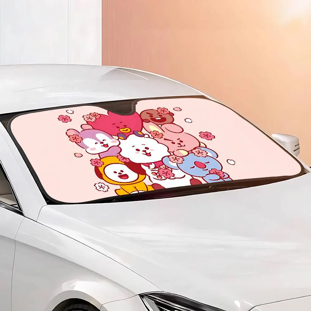Niedlicher Cartoon-A-bt-21S Kawaii Stylischer und trendiger Windschutzscheiben-Sonnenschutz, Auto-Windschutzscheibenabdeckung, Auto-Sonnenschutzvorhang, Sonnenschutz – Detail 23