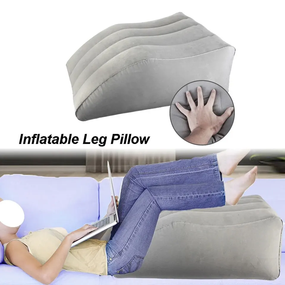 Oreiller D'élévation Des Jambes - Dimensions 55 X 17 X 17 Cm, En Polyester/coton - Pour Circulation, Confort Dos Et Jambes