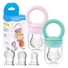 1pcs Food Bite Bag Feeder Fruit Vegetable Feeding Food Grade Silicone Feeding Tableware Silicone Baby Pacifier Bottle Feeder 1