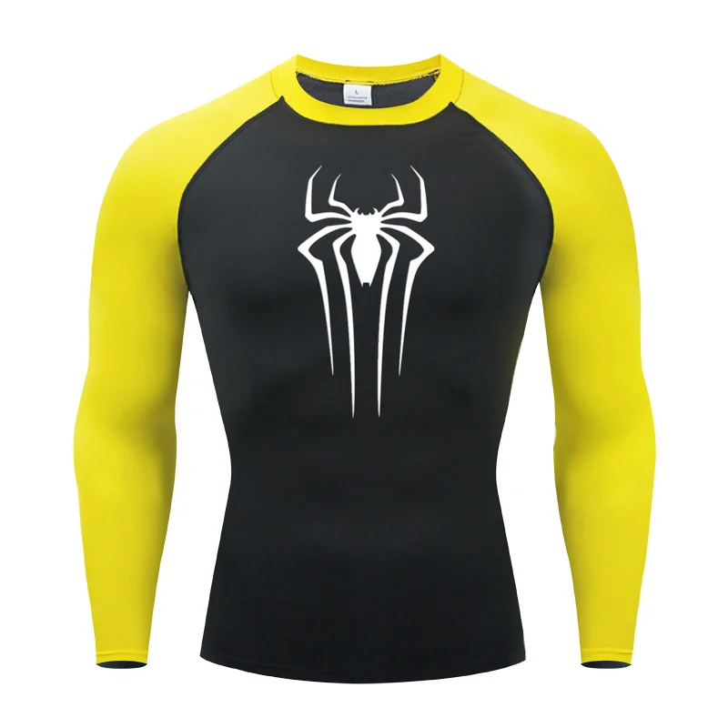 

Мужская спортивная футболка для фитнеса и бега, быстросохнущая компрессионная футболка с длинным рукавом, футболка для тренировок, Спортивная футболка для спортзала, Рашгард для мужчин