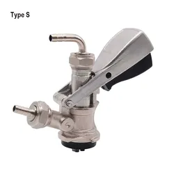 Premium Draft Beer Dispensing Coupler with Brass Body & Stainless Probe (S)