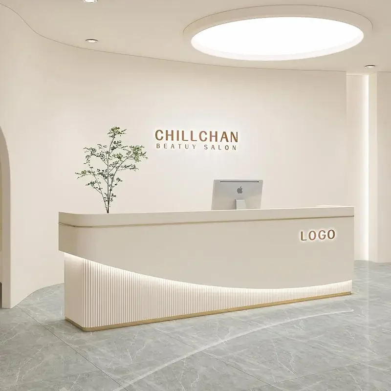 Hotel Front Conference Reception Desks Beauty Display White Commercial Shelf Reception Desks Office Mostrador Cajero Furniture conference modern reception desks outdoor hotel beauty reception desks commercial display shelf escritorio modern furniture