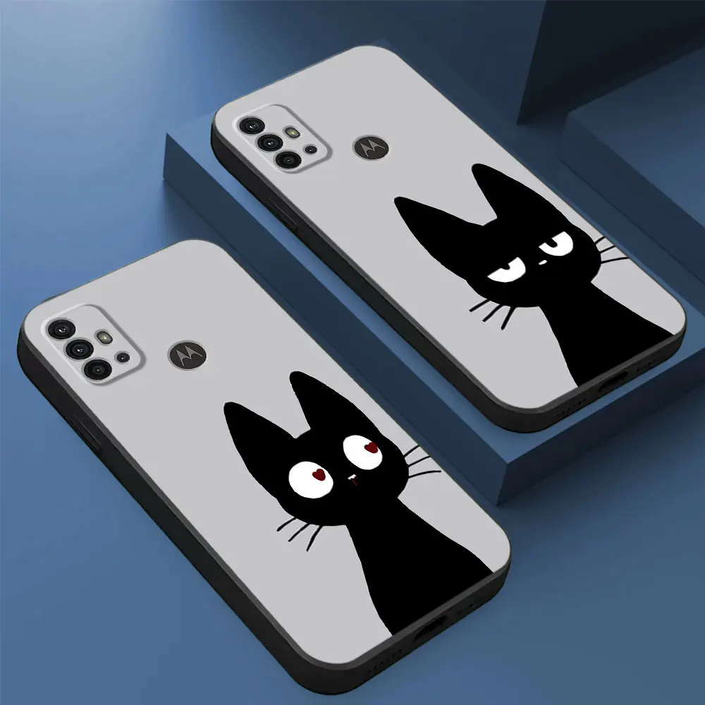 Adorable Lucky Cat Black Soft Phone Case