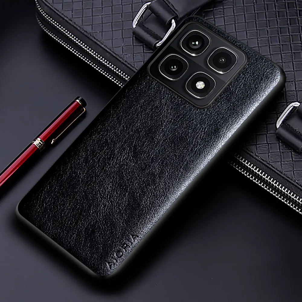 Luxury Leather Case - Premium Solid Color Soft & Hard Phone Cover