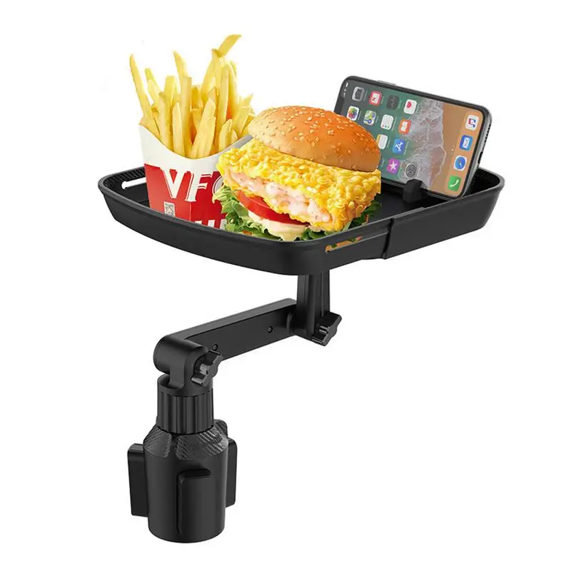 Cup Holder Expander Table Car Tray Table Passenger Seats Car Tray For Eating With Phone Slot And