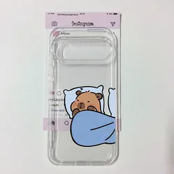 Capybara Couple Cartoon Clear Soft TPU Phone Case with Animal Pattern - Google Pixel 8 Pro (-1)