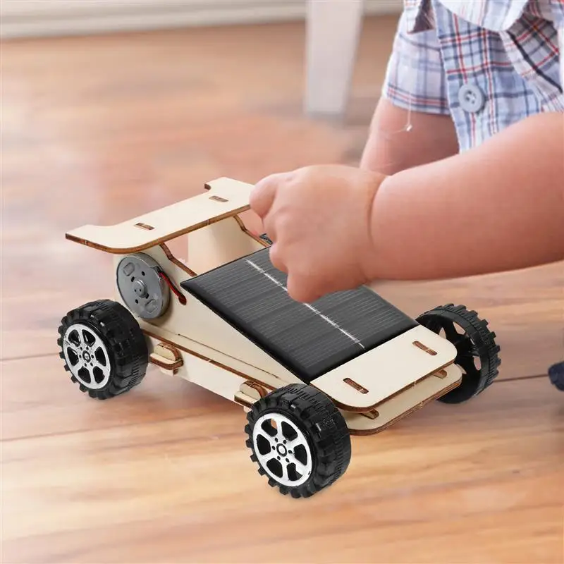 Solar Car Toy Assemble Solar Car Model Kids Toys Educational Prop Vehicle Project Teaching Plaything Solar Powered Car Kit Learning Aid