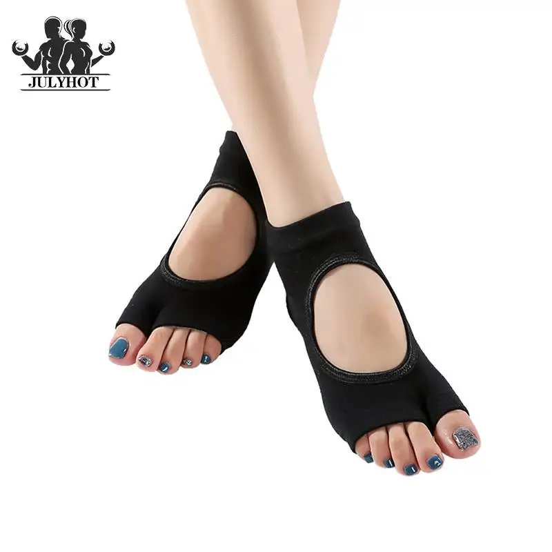 Women Two Toe Yoga Socks Non-slip Shockproof Sport Cotton Pilates Quick-Dry Ballet Dance Sock yoga socks