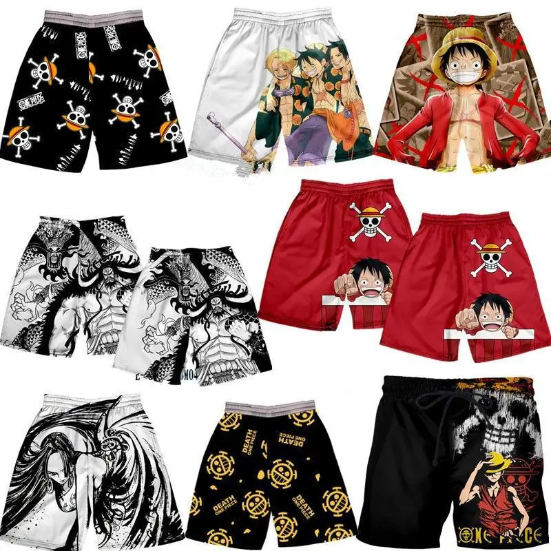 

2023 New One Piece Animation Peripheral Character Series Breathable Digital Printing Beach Shorts