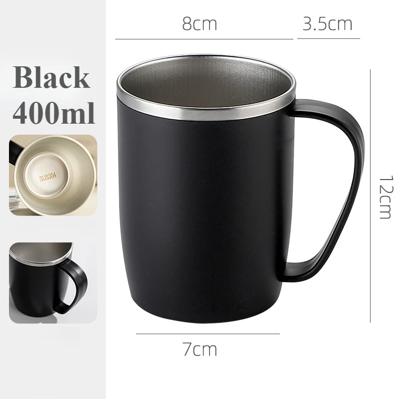 1PC Stainless Steel Mouthwash Cup Toothbrush Cup with Handle Wash Cup Premium Sense Couple Model Bathroom Accessories