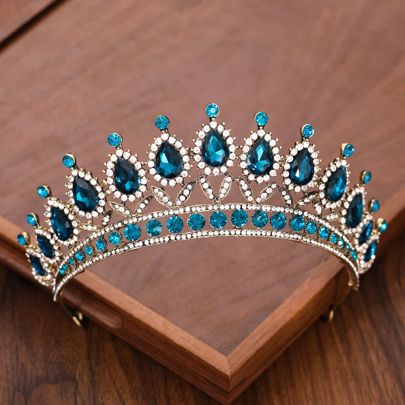 Diadème De Reine Baroque Vintage En Cristal Avec Strass, Couronne De