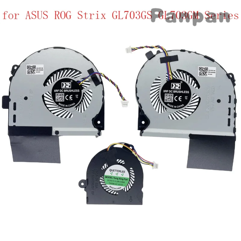 Запасной процессор для ноутбука, графический процессор, маленькая фотография, Strix gl703gs gl703gm series fk0a fk08 fk09, вентилятор постоянного тока 12 В