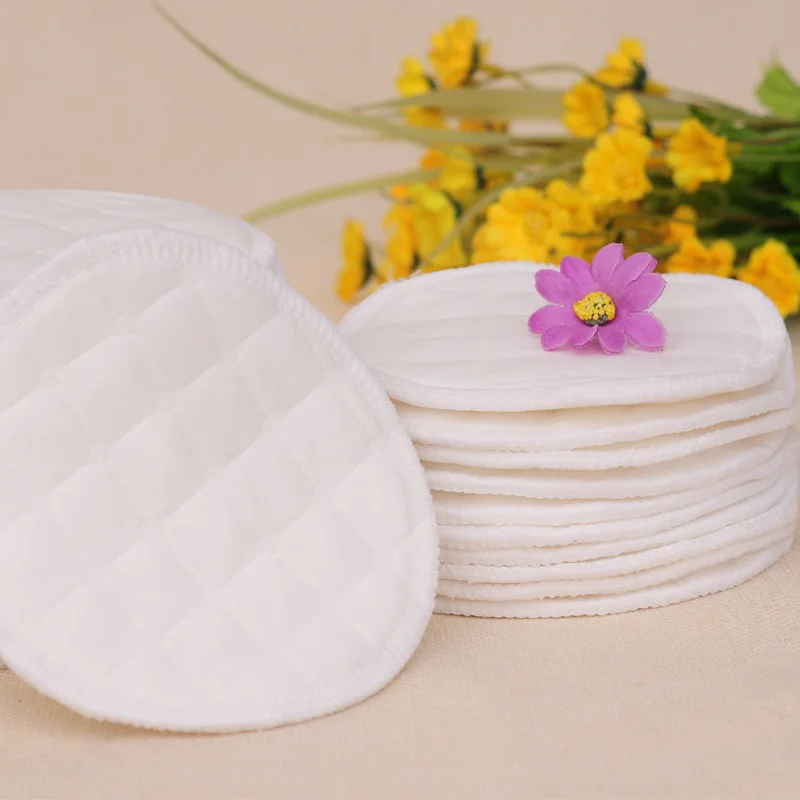12pcs(6 Pairs) 3 Layers Cotton Reusable Breast Pads Nursing Waterproof