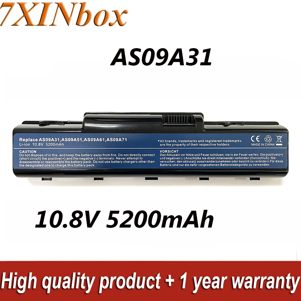 

Аккумулятор для ноутбука 7XINbox AS09A31 5200 мАч для Packard Bell EasyNote TJ61 TJ62 TJ63 для Gateway NV52 NV5207U для ACER Aspire 5516